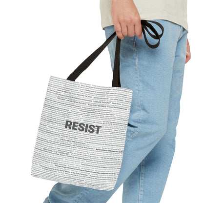 Anti-Trump Tote Bag - In His Own Words, Overlaid with DEMOCRACY?