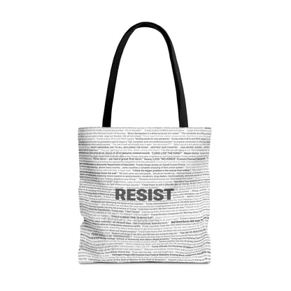 Anti-Trump Tote Bag - In His Own Words, Overlaid with DEMOCRACY?
