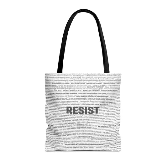 Anti-Trump Tote Bag - In His Own Words, Overlaid with DEMOCRACY?